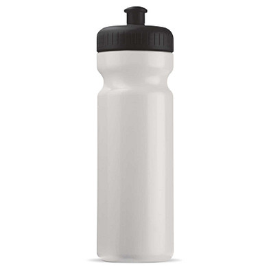 Trinkflasche, 750 ml, weiß/schwarz